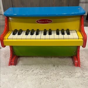 Melissa & Doug Vibrant Toy Piano with Red, Blue, Yellow, and Green